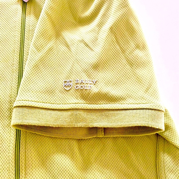 NWT! Bally Lime Green Polo Full Zip Shirt (EU 46) - Picture 4 of 5